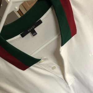 White Gucci men’s polo
